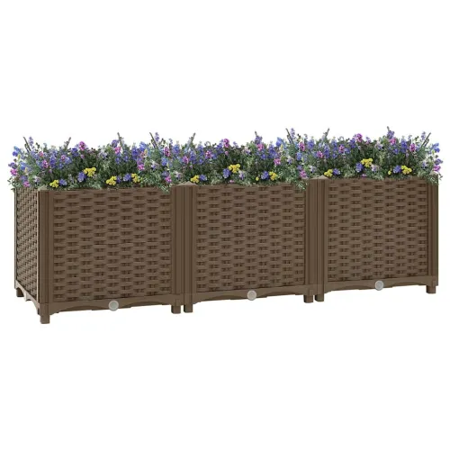 Povišena gredica 120x40x38 cm polipropilen - Smeđa 120 x 40 x 38 cm 1 Smeđa Cijena
