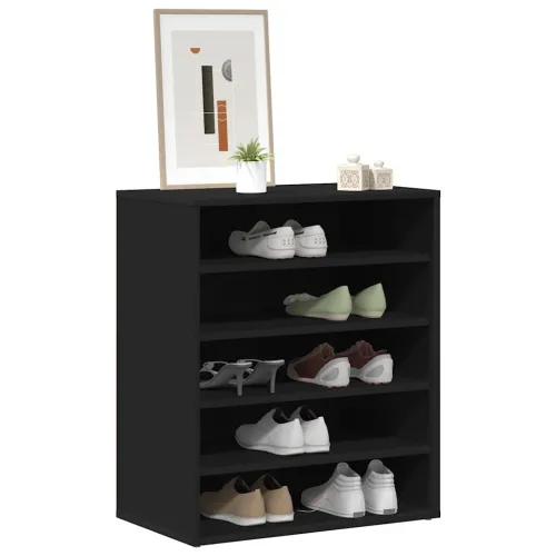 Ormarić za cipele crni 60 x 35 x 70 cm od konstruiranog drva - Crna 60 x 35 x 70 cm shoe cabinet without door Cijena