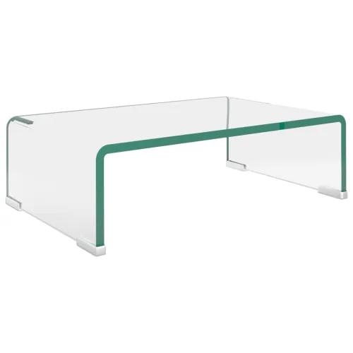 Stalak za TV/Monitor Stakleni Prozirni 40x25x11 cm - Transparentan 40 x 25 x 11 cm Cijena