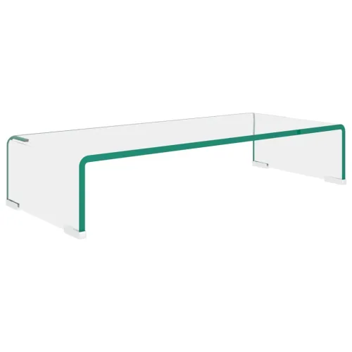 Stalak za TV /Monitor Prozirno Staklo 60x25x11 cm - Transparentan 60 x 25 x 11 cm Cijena