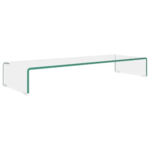 Stalak za TV /Monitor Prozirno Staklo 90x30x13 cm - Transparentan 90 x 30 x 13 cm Cijena