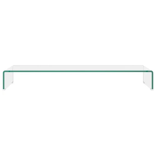 Stalak za TV /Monitor Prozirno Staklo 100x30x13 cm - Transparentan 100 x 30 x 13 cm Cijena