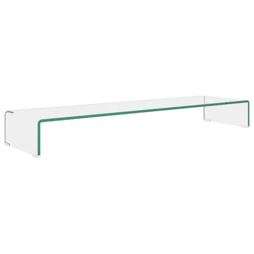 Stalak za TV /Monitor Prozirno Staklo 110x30x13 cm - Transparentan 110 x 30 x 13 cm Cijena
