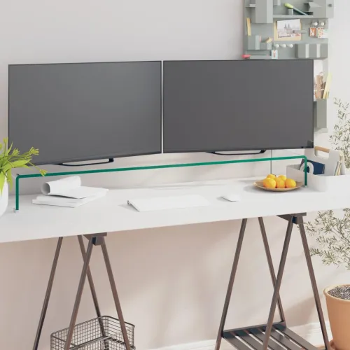 Stalak za TV /Monitor Prozirno Staklo 110x30x13 cm - Transparentan 110 x 30 x 13 cm Cijena