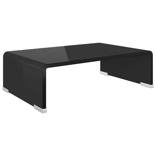 Stalak za TV/Monitor Stakleni Crni 40x25x11 cm - Crna 40 x 25 x 11 cm Cijena