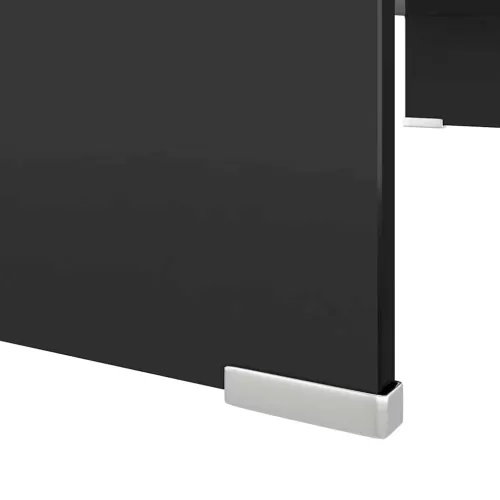 Stalak za TV/Monitor Stakleni Crni 80x30x13 cm - Crna 80 x 30 x 13 cm Cijena