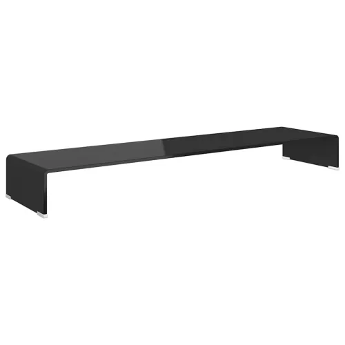 Stalak za TV /Monitor Staklo Crna boja 120x30x13 cm - Crna 120 x 30 x 13 cm Cijena