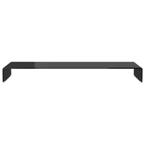 Stalak za TV /Monitor Staklo Crna boja 120x30x13 cm - Crna 120 x 30 x 13 cm Cijena
