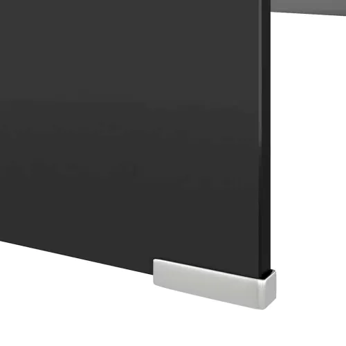 Stalak za TV /Monitor Staklo Crna boja 120x30x13 cm - Crna 120 x 30 x 13 cm Cijena