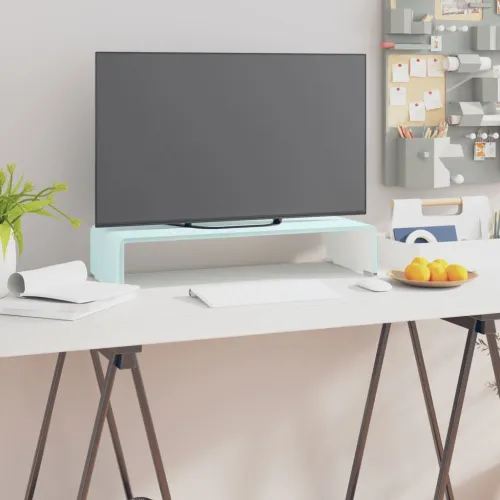 Stalak za TV/monitor stakleni zeleni 60 x 25 x 11 cm - Zelena 60 x 25 x 11 cm Cijena
