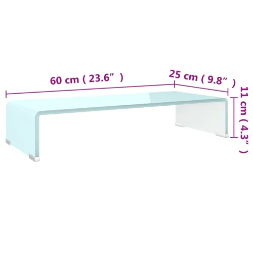 Stalak za TV/monitor stakleni zeleni 60 x 25 x 11 cm - Zelena 60 x 25 x 11 cm Cijena