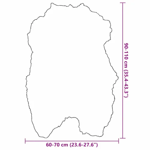 Navlaka za stolicu od islandske ovčje kože crna 70 x 110 cm - Crna Cijena