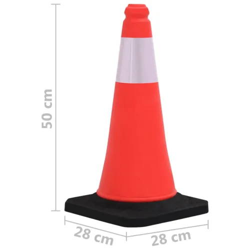 Reflektirajući prometni čunjevi s teškim bazama 4 kom 50 cm - 50 cm 4 Cijena