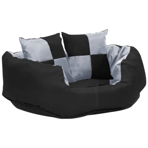 Dvostrani perivi jastuk za pse sivo-crni 65 x 50 x 20 cm - Siva i crna 65 x 50 x 20 cm Cijena