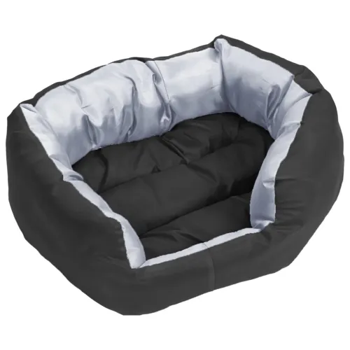 Dvostrani perivi jastuk za pse sivo-crni 65 x 50 x 20 cm - Siva i crna 65 x 50 x 20 cm Cijena