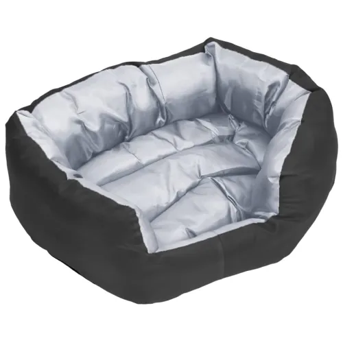 Dvostrani perivi jastuk za pse sivo-crni 65 x 50 x 20 cm - Siva i crna 65 x 50 x 20 cm Cijena