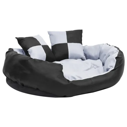 Dvostrani perivi jastuk za pse sivo-crni 85 x 70 x 20 cm - Siva i crna 85 x 70 x 20 cm Cijena