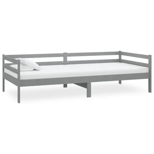 Dnevni ležaj od masivne borovine sivi 90 x 200 cm - Siva 90 x 200 cm Cijena
