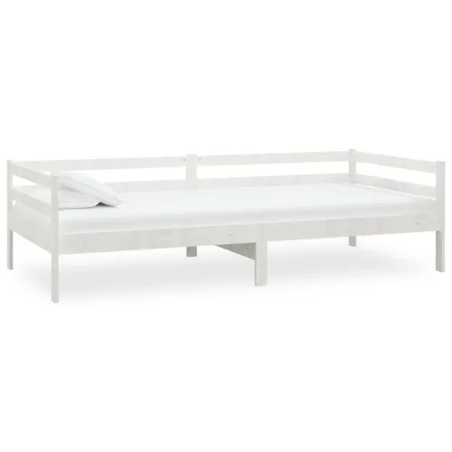  Dnevni ležaj od masivne borovine bijeli 90 x 200 cm - Bijela 90 x 200 cm Cijena