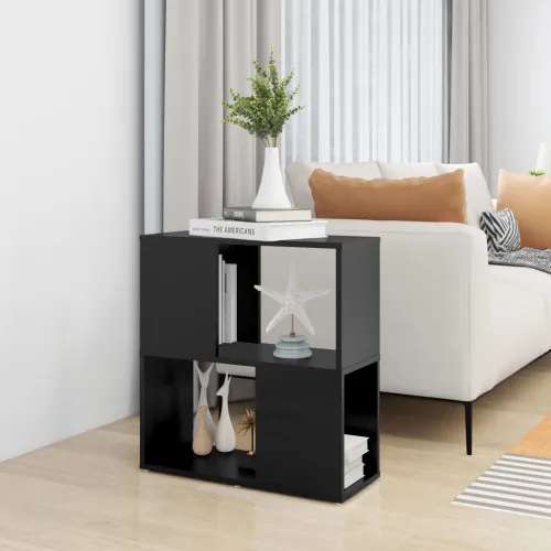 Ormarić za knjige crni 60 x 24 x 63 cm konstruirano drvo - Crna 60 x 24 x 63 cm Cijena