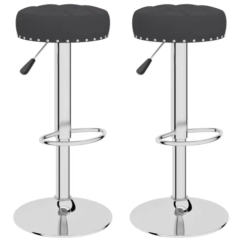 Barski stolci od tkanine 2 kom crni - Crna 2 Cijena