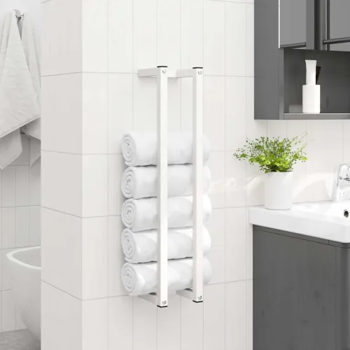 Stalak za ručnike bijeli 12,5 x 12,5 x 60 cm čelični - Bijela 12.5 x 12.5 x 60 cm Cijena