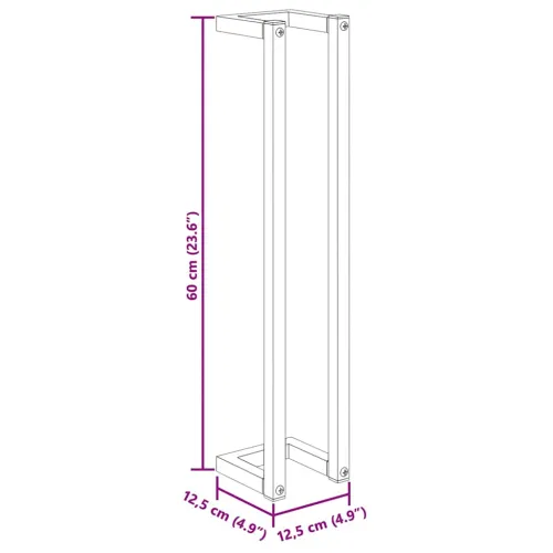 Stalak za ručnike bijeli 12,5 x 12,5 x 60 cm čelični - Bijela 12.5 x 12.5 x 60 cm Cijena