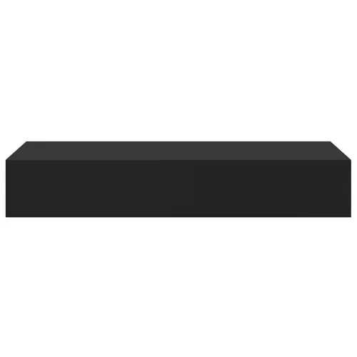Zidna polica s ladicom crna 60 x 23,5 x 10 cm MDF - Crna 60 x 23.5 x 10 cm 1 Cijena