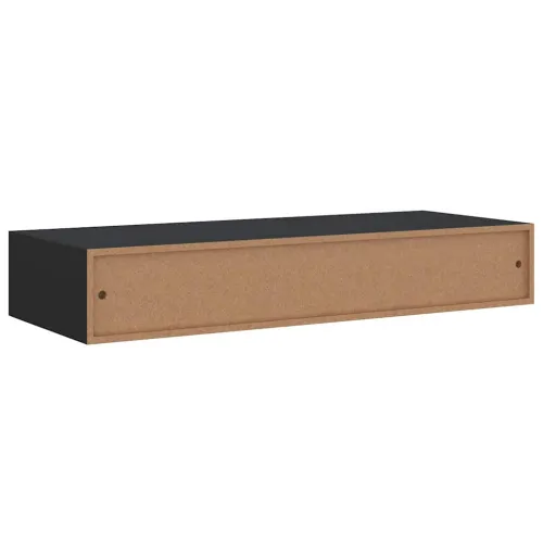 Zidna polica s ladicom crna 60 x 23,5 x 10 cm MDF - Crna 60 x 23.5 x 10 cm 1 Cijena