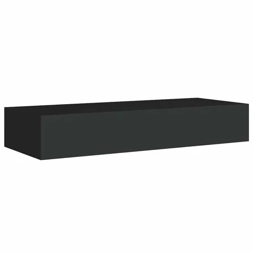 Zidna polica s ladicom crna 60 x 23,5 x 10 cm MDF - Crna 60 x 23.5 x 10 cm 1 Cijena