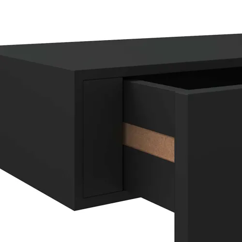 Zidna polica s ladicom crna 60 x 23,5 x 10 cm MDF - Crna 60 x 23.5 x 10 cm 1 Cijena
