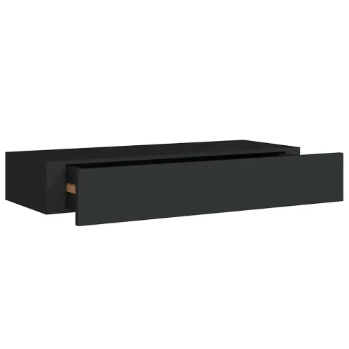 Zidna polica s ladicom crna 60 x 23,5 x 10 cm MDF - Crna 60 x 23.5 x 10 cm 1 Cijena