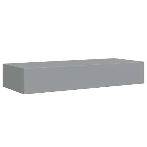 Zidna polica s ladicom siva 60 x 23,5 x 10 cm MDF - Siva 60 x 23.5 x 10 cm 1 Cijena