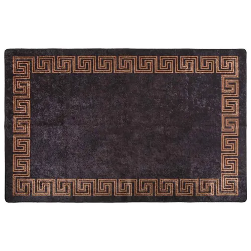Perivi tepih 80 x 150 cm crno-zlatni - Crna 80 x 150 cm Cijena