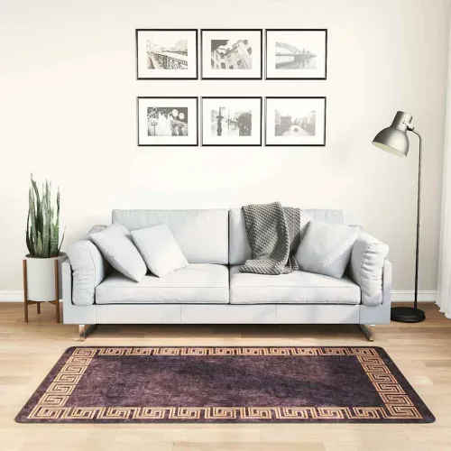 Perivi tepih 80 x 150 cm crno-zlatni - Crna 80 x 150 cm Cijena