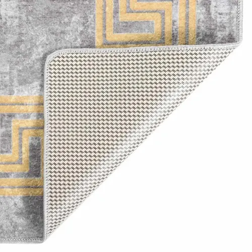 Perivi tepih 80 x 300 cm sivi - siva i zlatna 80 x 300 cm Cijena