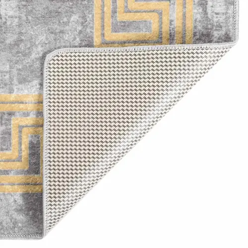 Perivi tepih 160 x 230 cm sivi - Siva i zlatna 160 x 230 cm Cijena
