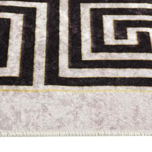Perivi tepih 80 x 150 cm svjetlobež - Bež i crna 80 x 150 cm Cijena