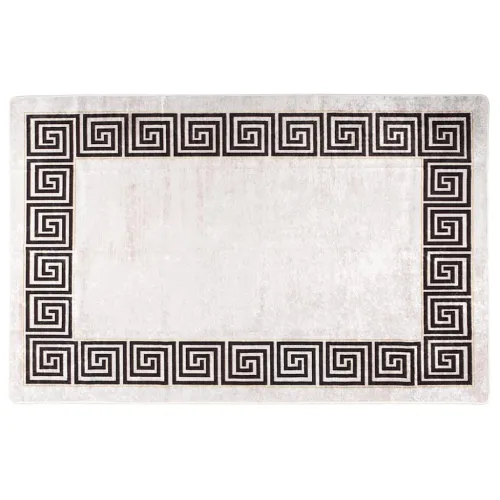 Perivi tepih 80 x 150 cm svjetlobež - Bež i crna 80 x 150 cm Cijena