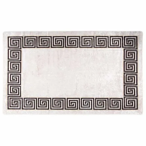 Perivi tepih 120 x 180 cm svjetlobež - Bež i crna 120 x 180 cm Cijena