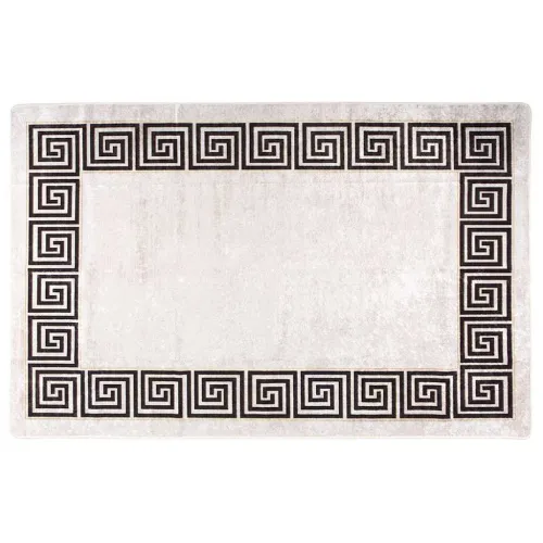 Perivi tepih 160 x 230 cm svjetlobež - Bež i crna 160 x 230 cm Cijena