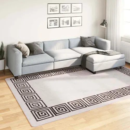 Perivi tepih 190 x 300 cm svjetlobež - Bež i crna 190 x 300 cm Cijena
