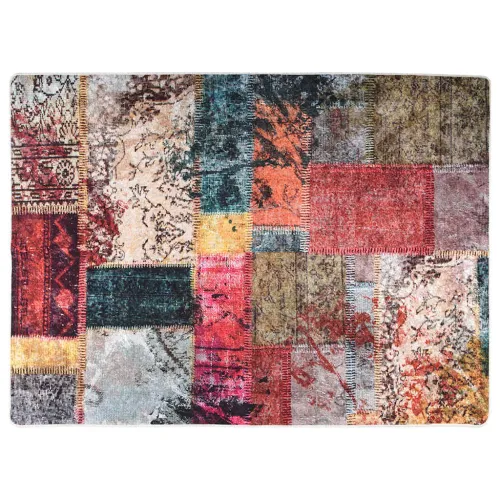 Perivi tepih s patchworkom 120 x 180 cm raznobojni - Patchwork 120 x 180 cm Cijena