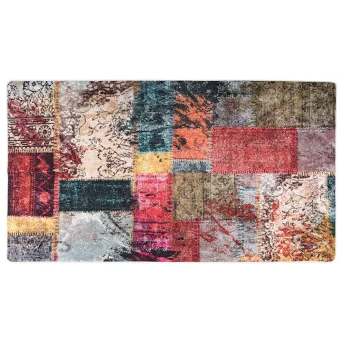 Perivi tepih s patchworkom 190 x 300 cm raznobojni - Patchwork 190 x 300 cm Cijena