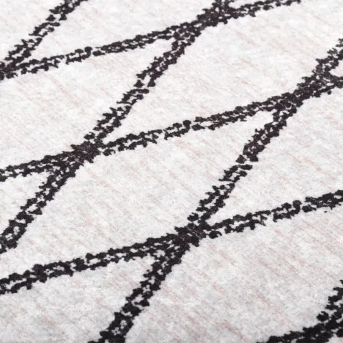Perivi tepih 80 x 300 cm bijeli i crni - Bijela i crna 80 x 300 cm Cijena