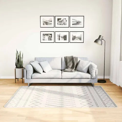 Perivi tepih 120 x 180 cm crno-bijeli - Bijela i crna 120 x 180 cm Cijena