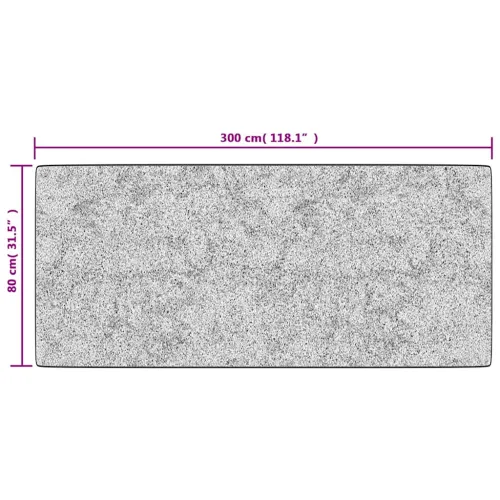 Perivi tepih 80 x 300 cm raznobojni - Siva i bijela 80 x 300 cm Cijena