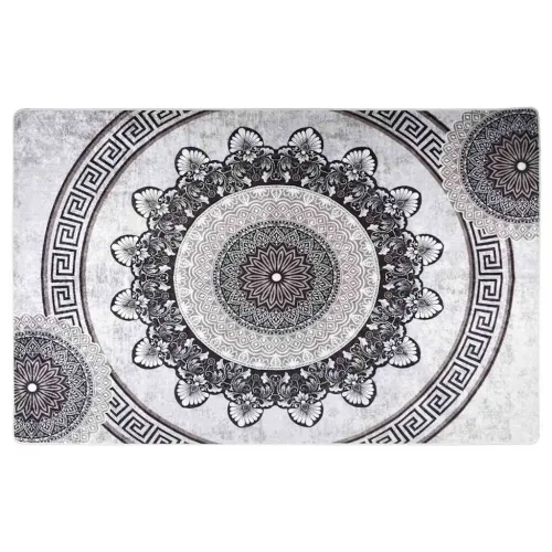 Perivi tepih 80 x 150 cm crno-sivi - Crna i siva 80 x 150 cm Cijena