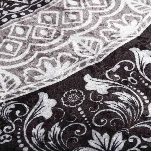Perivi tepih 80 x 150 cm crno-sivi - Crna i siva 80 x 150 cm Cijena