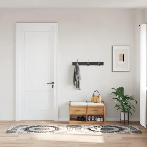 Perivi tepih 80 x 300 cm crno-sivi - Crna i siva 80 x 300 cm Cijena